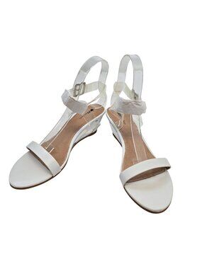 NWT/NIB Matiko Heely Clear Wedge Heel Strappy Sandal Size 39/US 8.5
